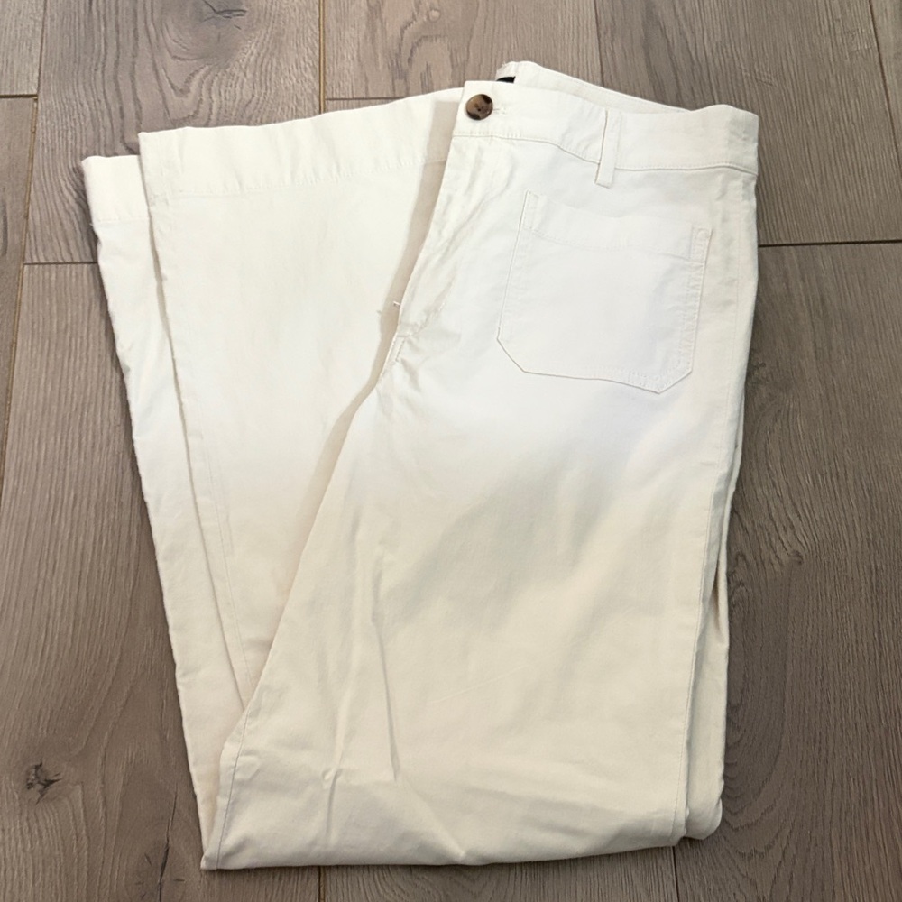 J. Crew Women's Wide Leg Pants - Cream